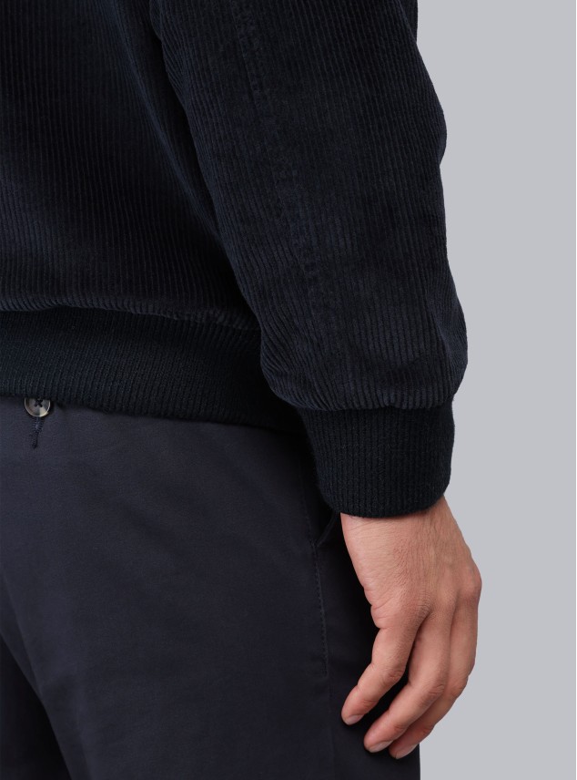 Chaqueta Bomber Cotelé Regular Fit Azul Marino Piero Butti Chaqueta Bomber Cotelé Regular Fit Azul Marino Piero Butti