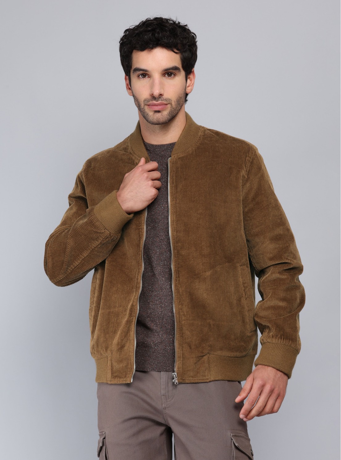 Chaqueta Bomber Cotelé Regular Fit Café Piero Butti Chaqueta Bomber Cotelé Regular Fit Café Piero Butti