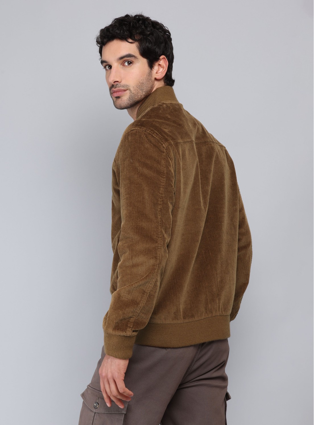 Chaqueta Bomber Cotelé Regular Fit Café Piero Butti Chaqueta Bomber Cotelé Regular Fit Café Piero Butti