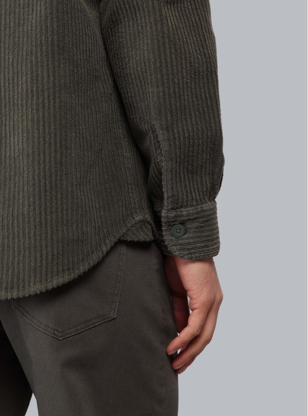 Overshirt Stone Wash Regular Fit Verde Piero Butti Overshirt Stone Wash Regular Fit Verde Piero Butti
