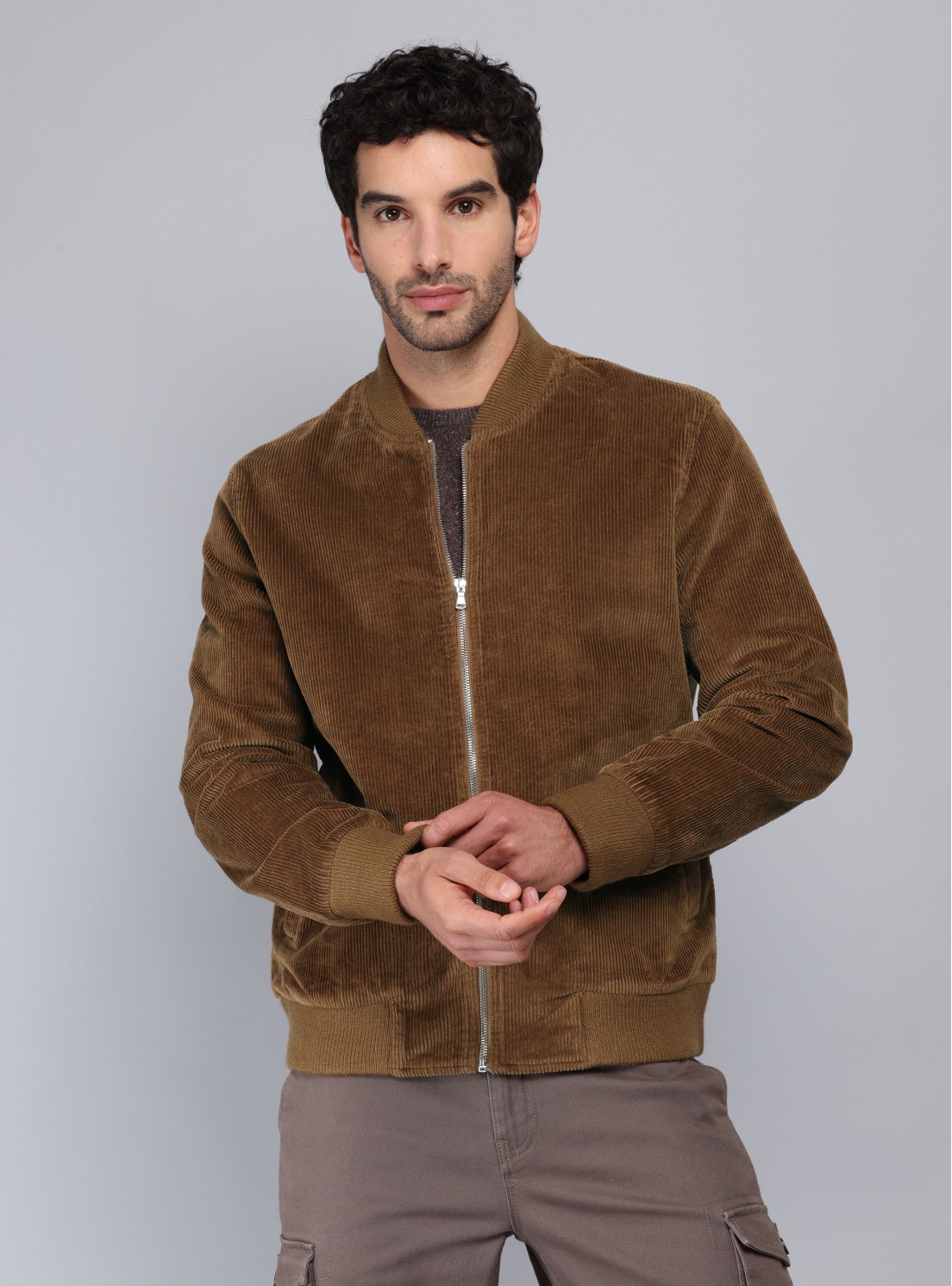 Chaqueta Bomber Cotelé Regular Fit Café Piero Butti Chaqueta Bomber Cotelé Regular Fit Café Piero Butti