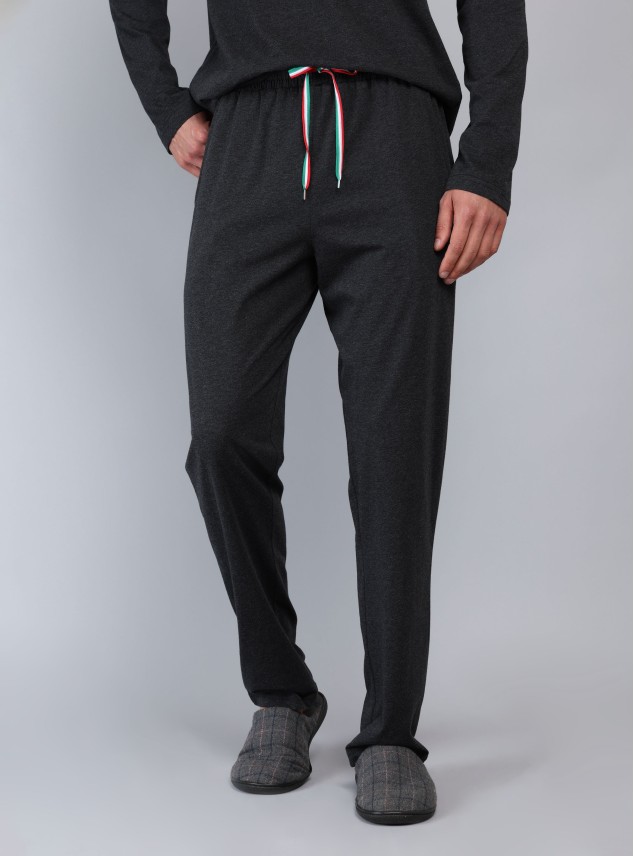 Pijama Largo Regular Fit Gris Oscuro Piero Butti Pijama Largo Regular Fit Gris Oscuro Piero Butti