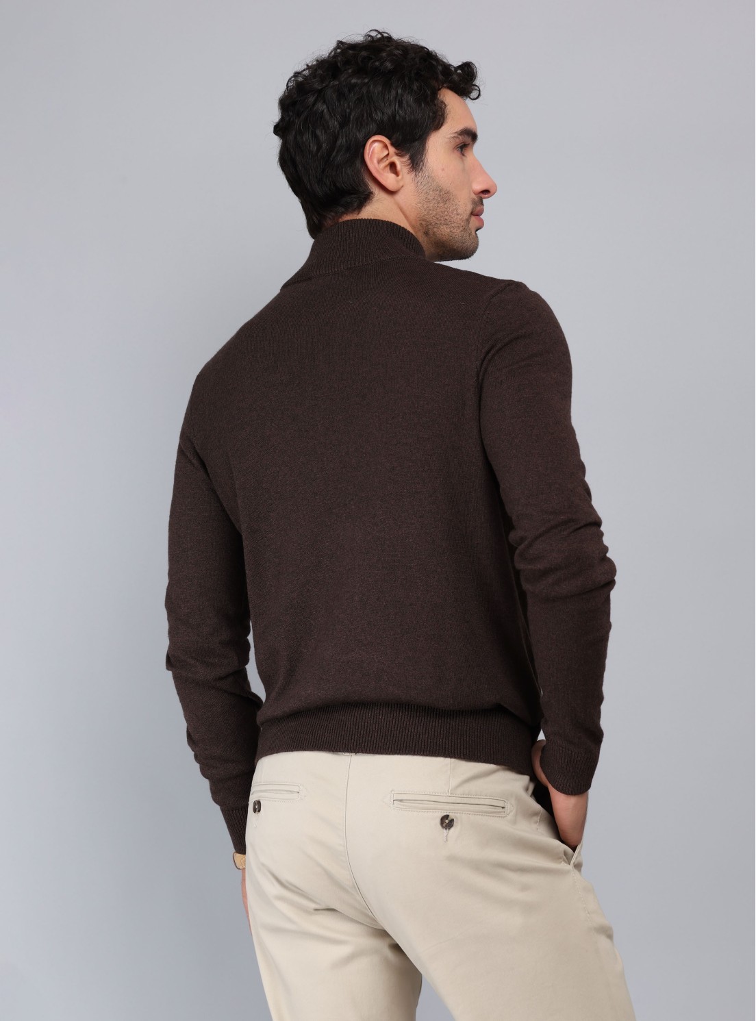 Sweater Cuello Alto Regular Fit Chocolate Piero Butti Sweater Cuello Alto Regular Fit Chocolate Piero Butti