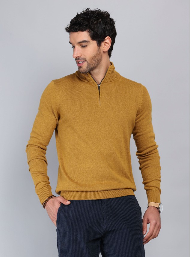 Sweater Cuello Alto Regular Fit Mostaza Piero Butti Sweater Cuello Alto Regular Fit Mostaza Piero Butti