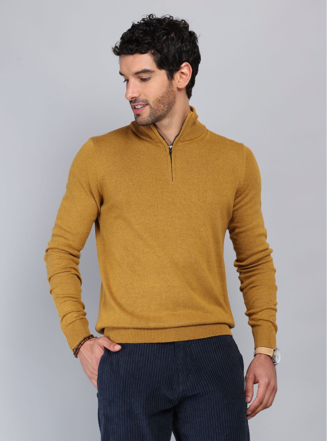 Sweater Cuello Alto Regular Fit Mostaza Piero Butti Sweater Cuello Alto Regular Fit Mostaza Piero Butti