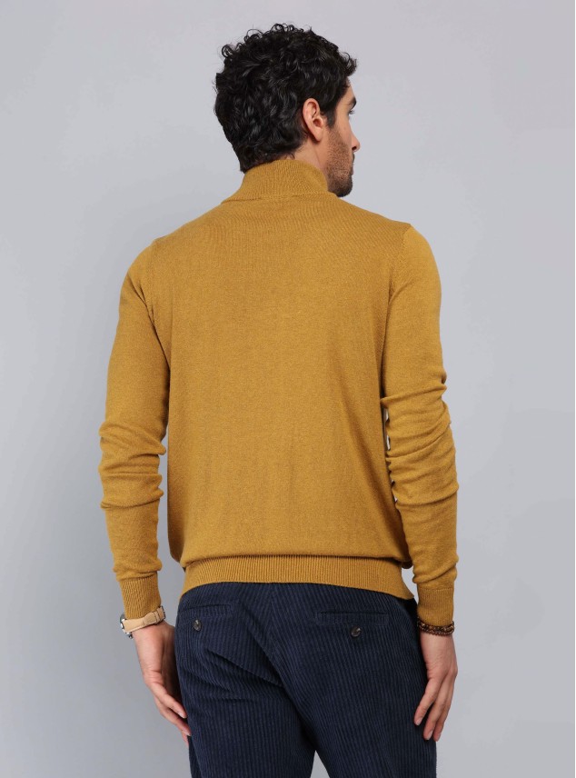 Sweater Cuello Alto Regular Fit Mostaza Piero Butti Sweater Cuello Alto Regular Fit Mostaza Piero Butti