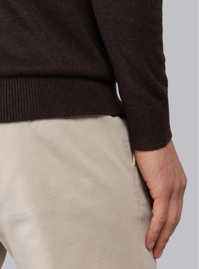 Sweater Cuello Alto Regular Fit Chocolate Piero Butti Sweater Cuello Alto Regular Fit Chocolate Piero Butti