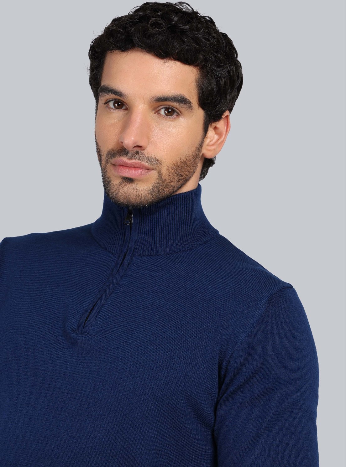 Sweater Cuello Alto Regular Fit Azul Piero Butti Sweater Cuello Alto Regular Fit Azul Piero Butti