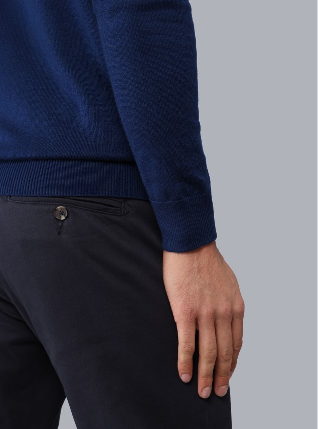 Sweater Cuello Alto Regular Fit Azul Piero Butti Sweater Cuello Alto Regular Fit Azul Piero Butti