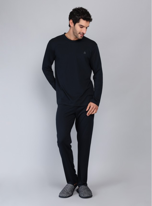 Pijama Largo Regular Fit Azul Piero Butti