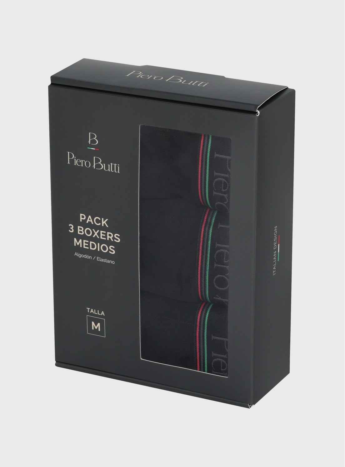 Boxer 3 Unidades Liso Negro Piero Butti Boxer 3 Unidades Liso Negro Piero Butti