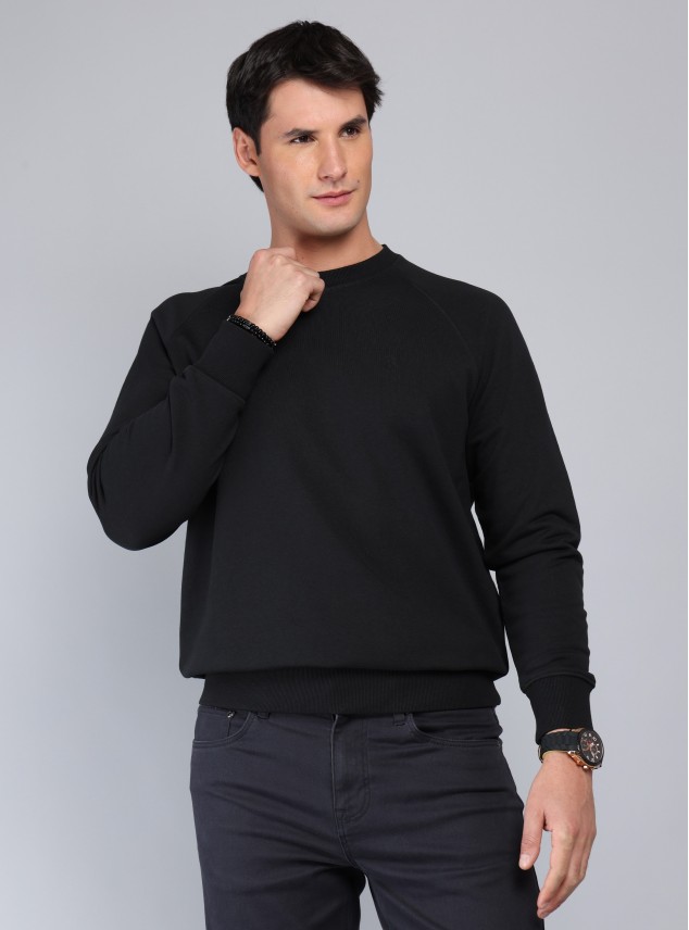 Polerón Cuello Redondo Regular Fit Negro Piero Butti