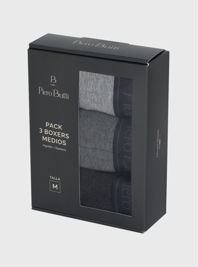 Boxer 3 Unidades Melange Multicolor Piero Butti Boxer 3 Unidades Melange Multicolor Piero Butti