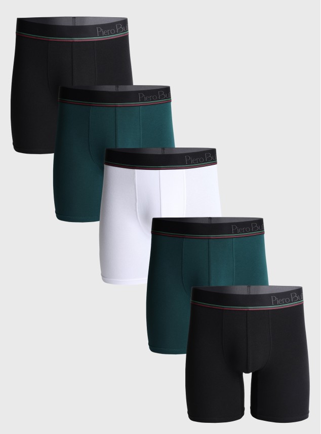 Boxer 5 Unidades Liso Multicolor Piero Butti