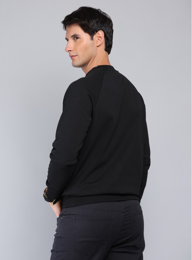 Polerón Cuello Redondo Regular Fit Negro Piero Butti Polerón Cuello Redondo Regular Fit Negro Piero Butti