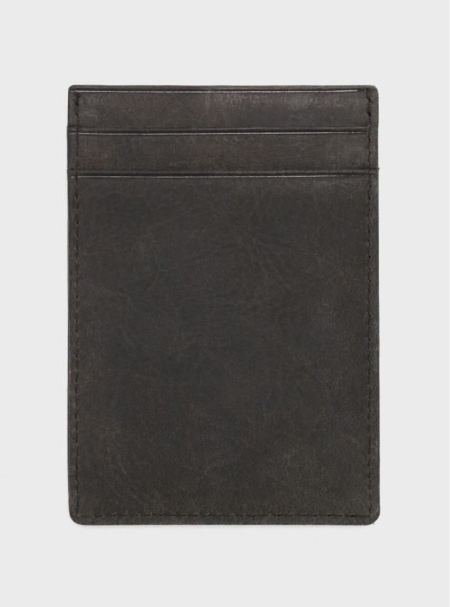 Tarjetero De Cuero Texturado Negro Piero Butti Tarjetero De Cuero Texturado Negro Piero Butti