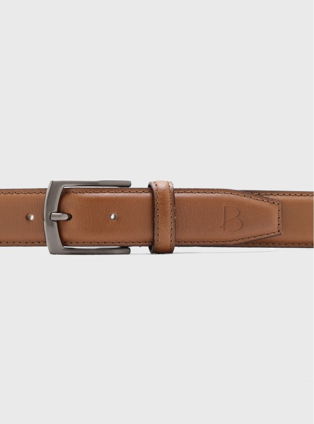 Cinturón De Cuero Liso Camel Piero Butti Cinturón De Cuero Liso Camel Piero Butti