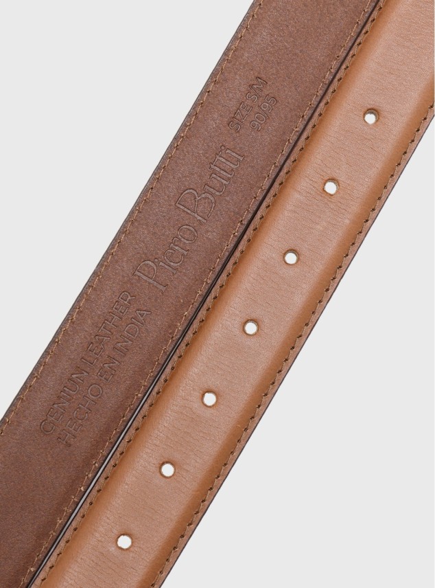 Cinturón De Cuero Liso Camel Piero Butti Cinturón De Cuero Liso Camel Piero Butti