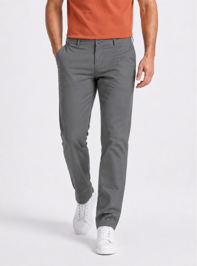 Pantalón Chino Spandex Regular Fit Gris Piero Butti Pantalón Chino Spandex Regular Fit Gris Piero Butti