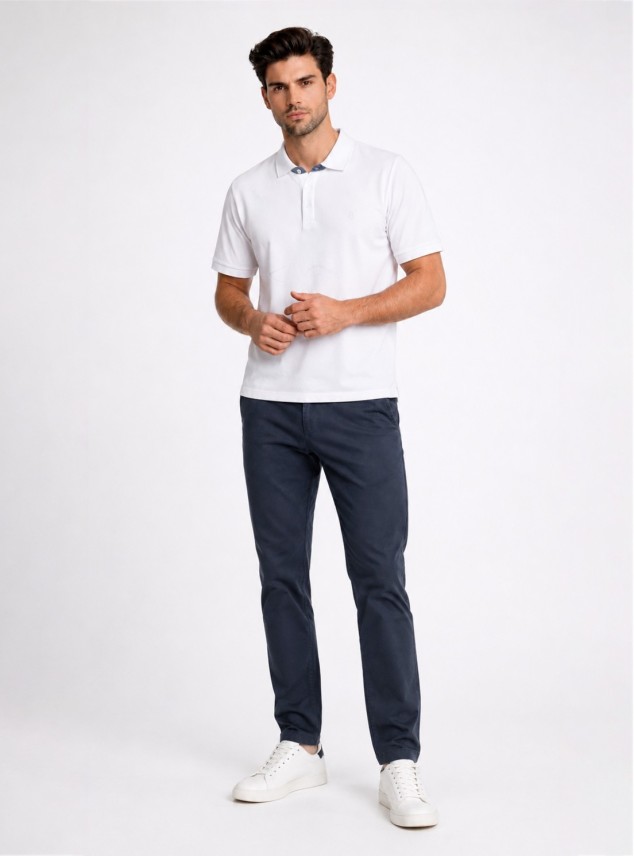 Polera Pique Regular Fit Blanco Piero Butti Polera Pique Regular Fit Blanco Piero Butti