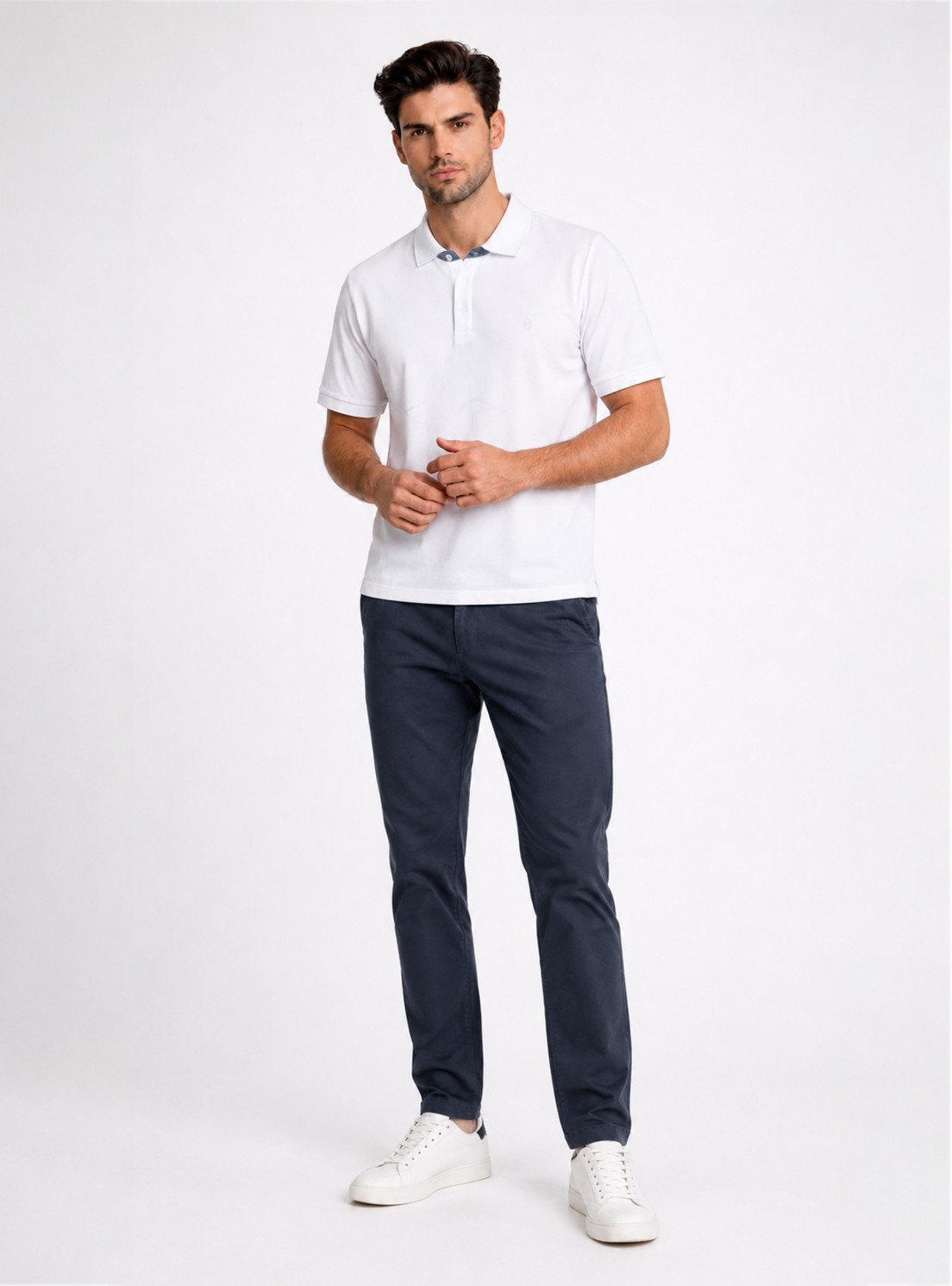 Polera Pique Regular Fit Blanco Piero Butti Polera Pique Regular Fit Blanco Piero Butti