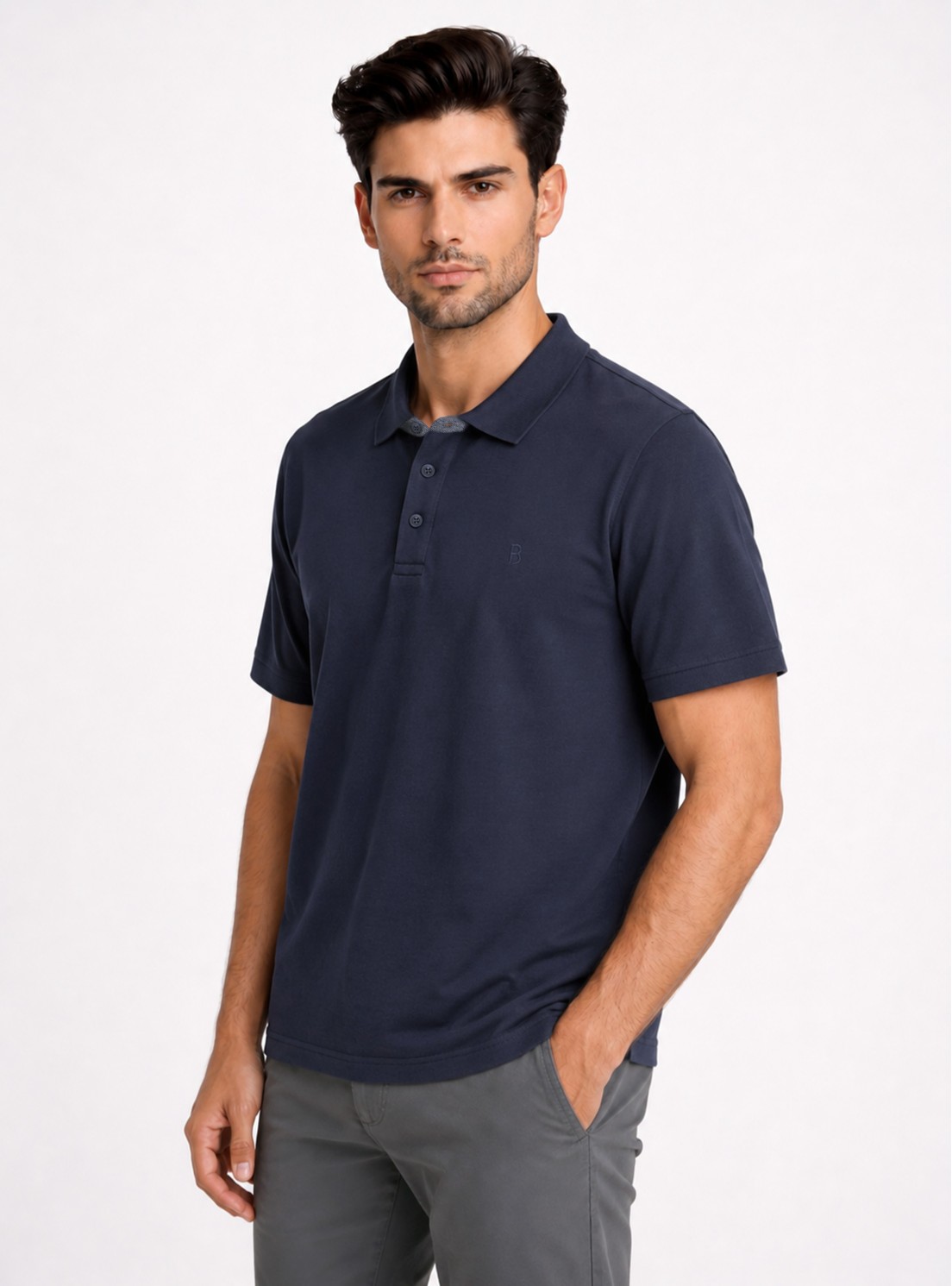 Polera Pique Regular Fit Azul Piero Butti Polera Pique Regular Fit Azul Piero Butti