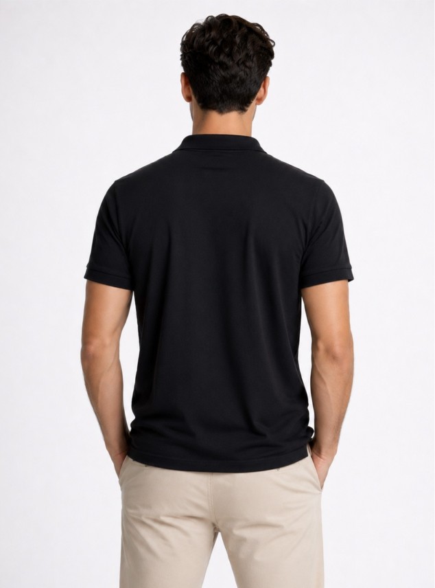 Polera Pique Regular Fit Negro Piero Butti Polera Pique Regular Fit Negro Piero Butti