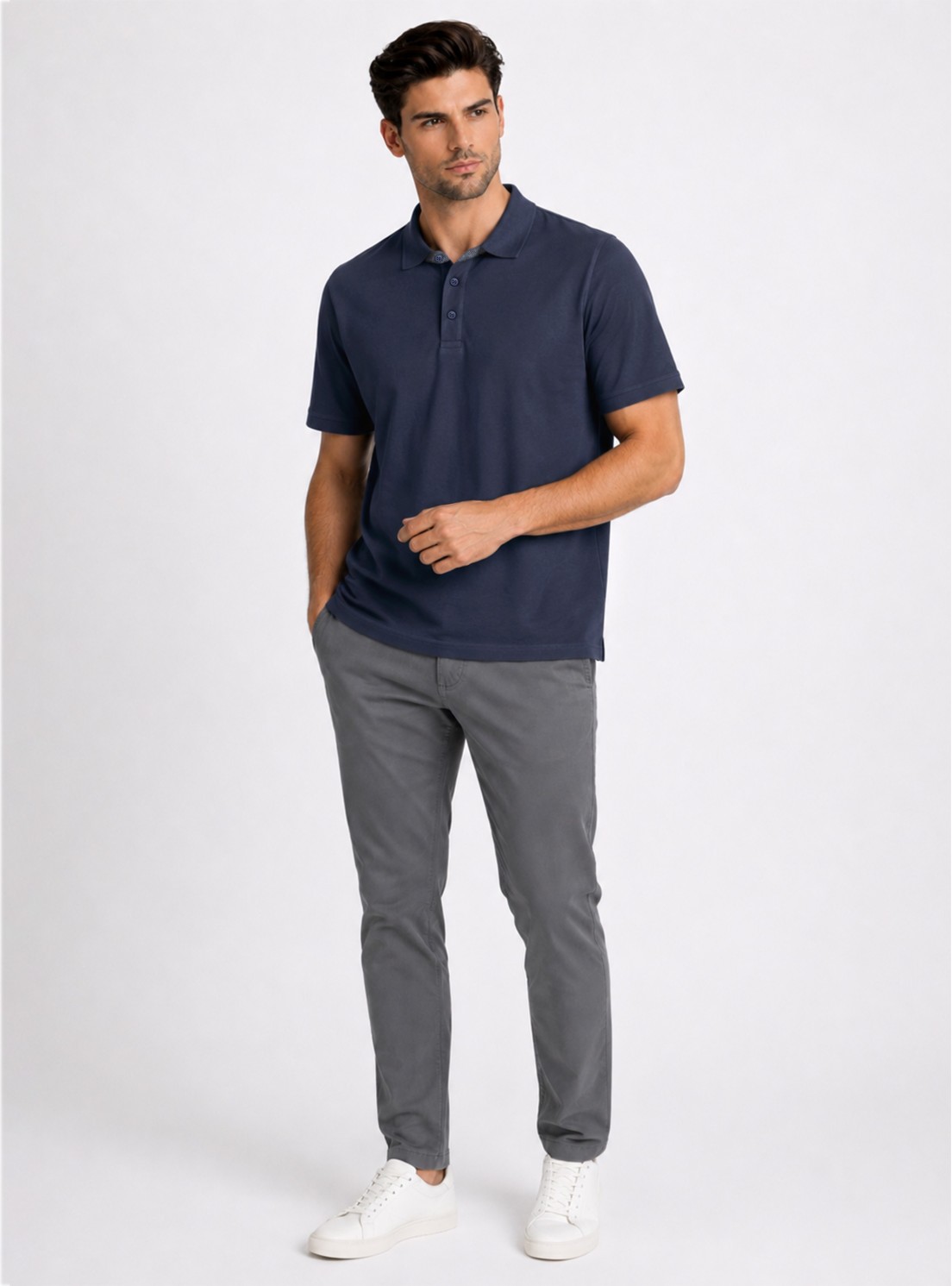 Polera Pique Regular Fit Azul Piero Butti Polera Pique Regular Fit Azul Piero Butti