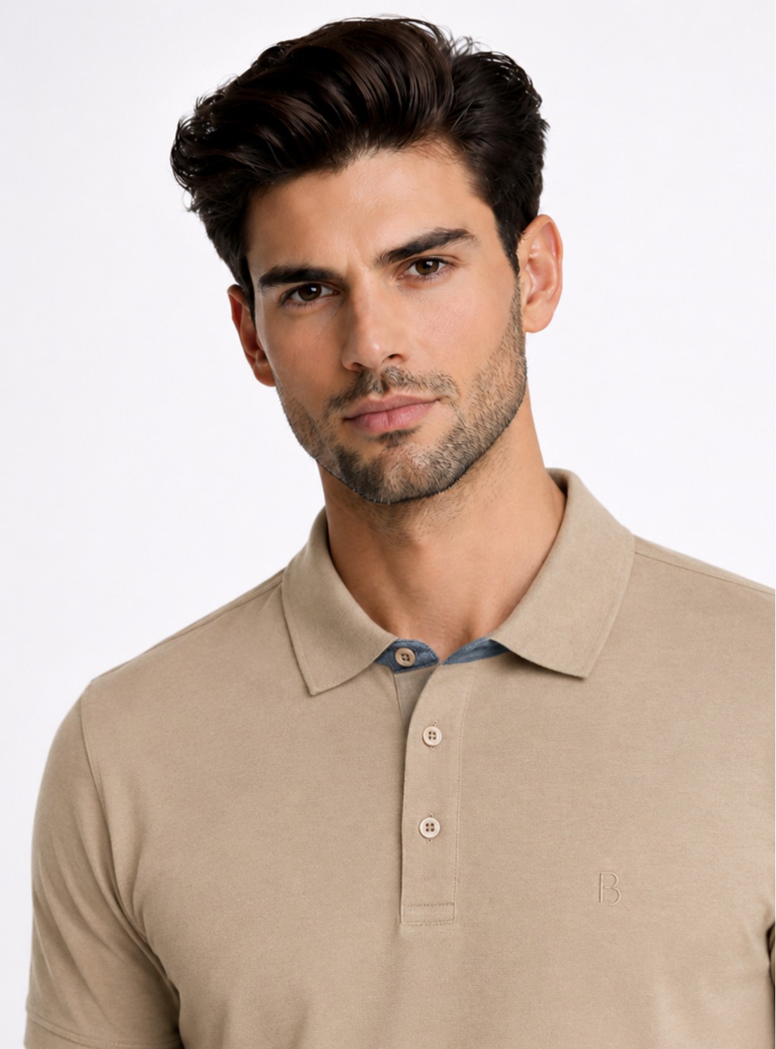 Polera Pique Regular Fit Café Piero Butti Polera Pique Regular Fit Café Piero Butti