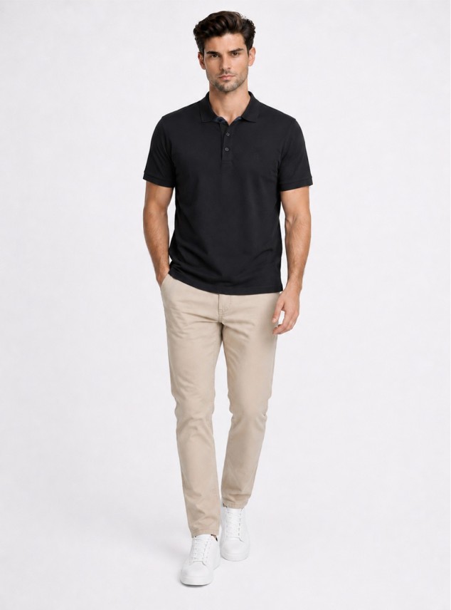 Polera Pique Regular Fit Negro Piero Butti Polera Pique Regular Fit Negro Piero Butti