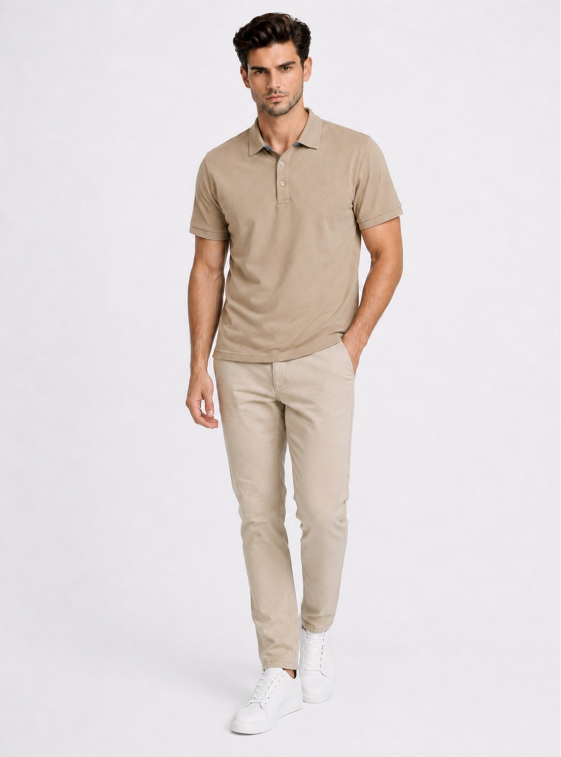 Polera Pique Regular Fit Café Piero Butti Polera Pique Regular Fit Café Piero Butti