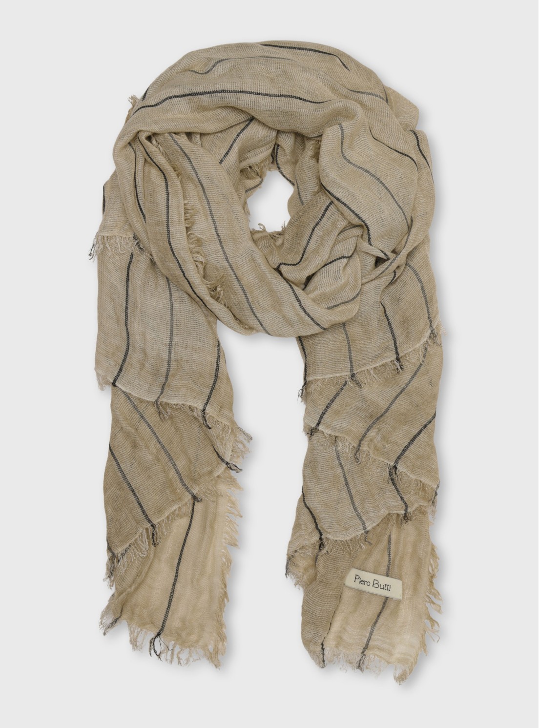 Pañuelo Viscosa A Rayas Beige Piero Butti Pañuelo Viscosa A Rayas Beige Piero Butti