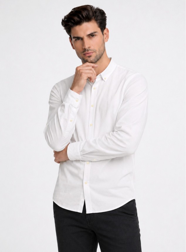 Camisa Lisa Regular Fit Blanco Piero Butti Camisa Lisa Regular Fit Blanco Piero Butti