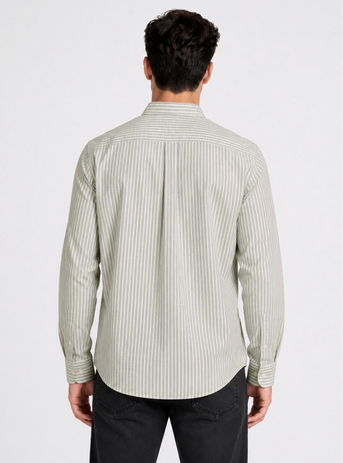 Camisa a Rayas Regular Fit Oliva Piero Butti Camisa a Rayas Regular Fit Oliva Piero Butti