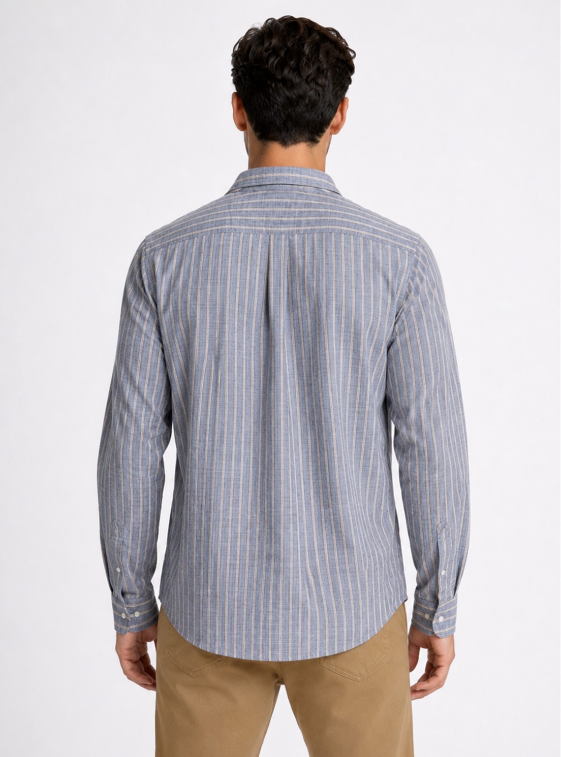 Camisa A Rayas Regular Fit Denim Piero Butti Camisa A Rayas Regular Fit Denim Piero Butti