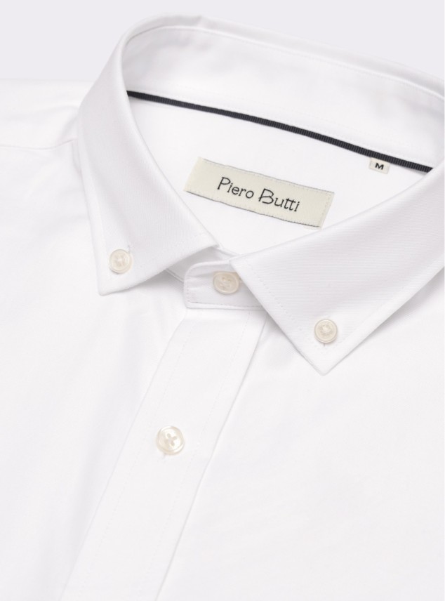 Camisa Lisa Regular Fit Blanco Piero Butti Camisa Lisa Regular Fit Blanco Piero Butti