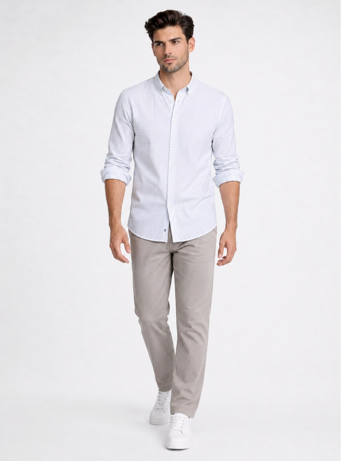 Camisa Cuadros Regular Fit Celeste Piero Butti Camisa Cuadros Regular Fit Celeste Piero Butti