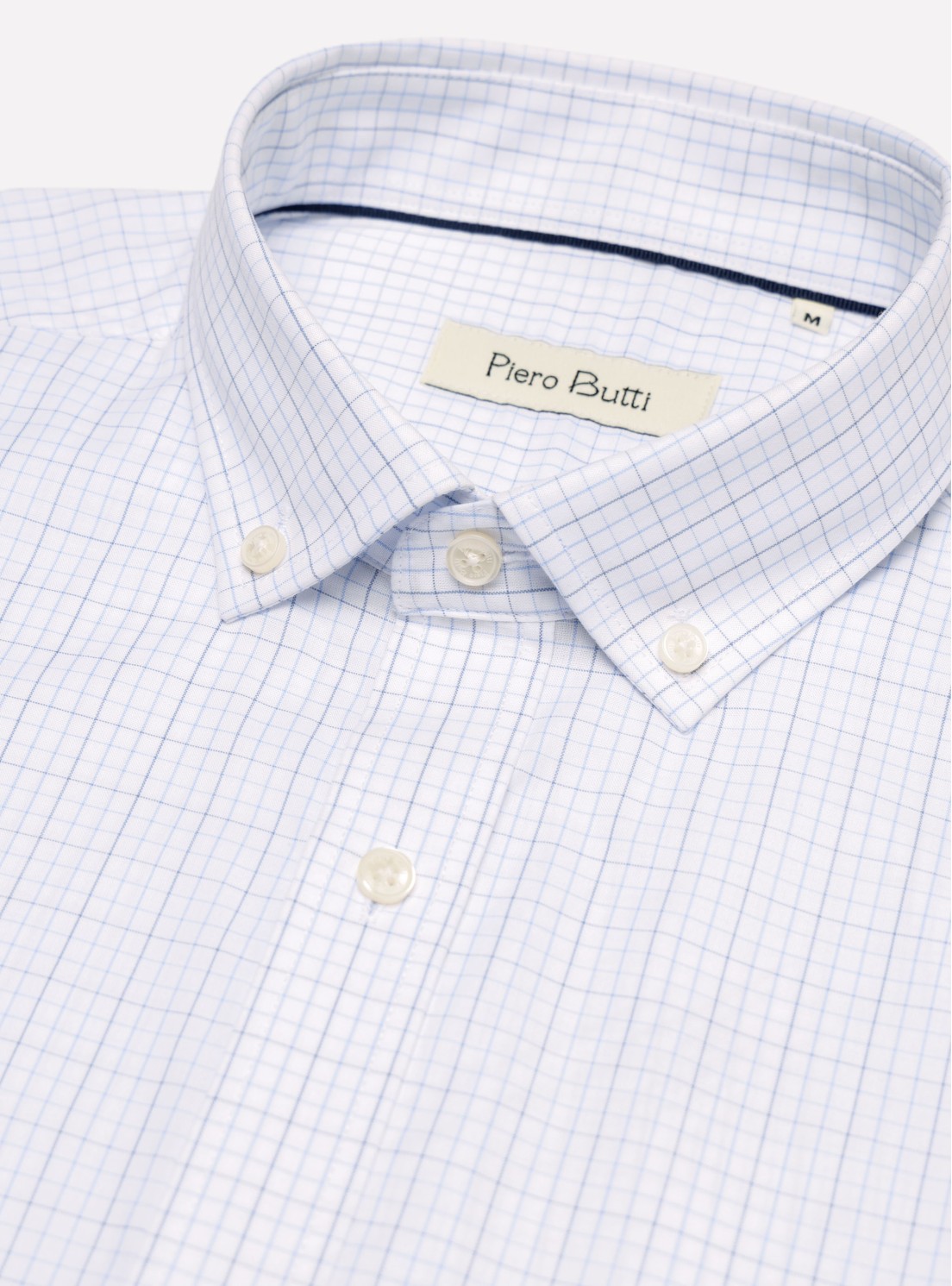 Camisa Cuadros Regular Fit Celeste Piero Butti Camisa Cuadros Regular Fit Celeste Piero Butti