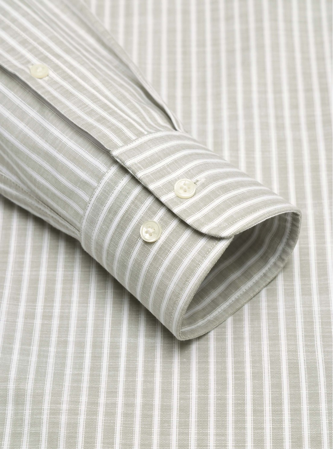 Camisa a Rayas Regular Fit Oliva Piero Butti Camisa a Rayas Regular Fit Oliva Piero Butti