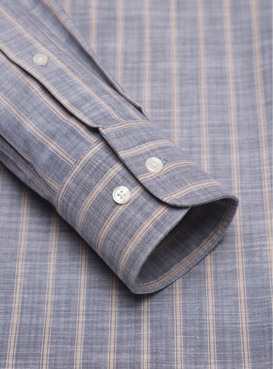 Camisa A Rayas Regular Fit Denim Piero Butti Camisa A Rayas Regular Fit Denim Piero Butti