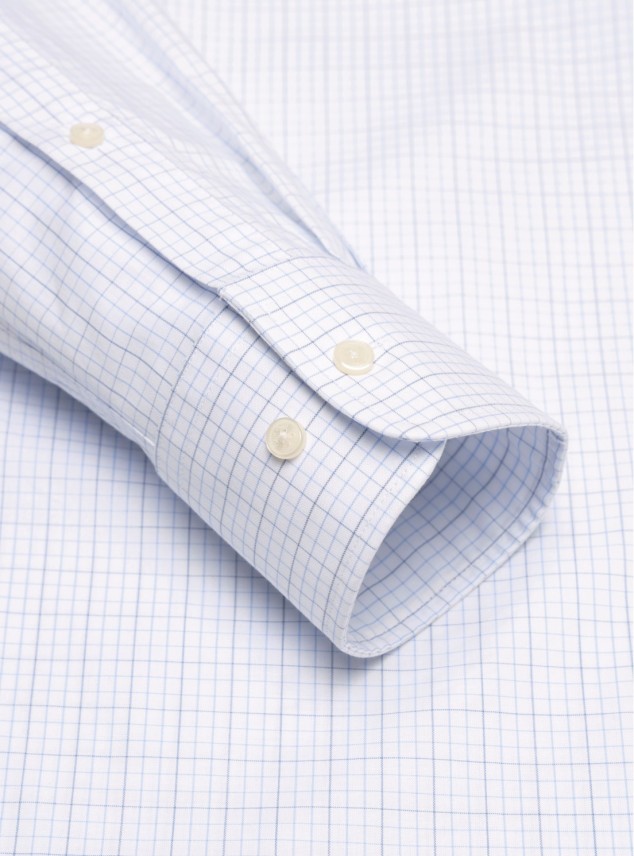 Camisa Cuadros Regular Fit Celeste Piero Butti Camisa Cuadros Regular Fit Celeste Piero Butti