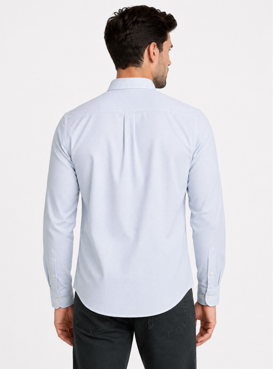 Camisa A Cuadros Regular Fit Celeste Piero Butti Camisa A Cuadros Regular Fit Celeste Piero Butti