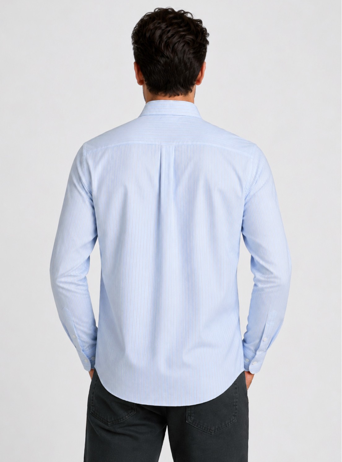 Camisa A Rayas Regular Fit Celeste Piero Butti Camisa A Rayas Regular Fit Celeste Piero Butti