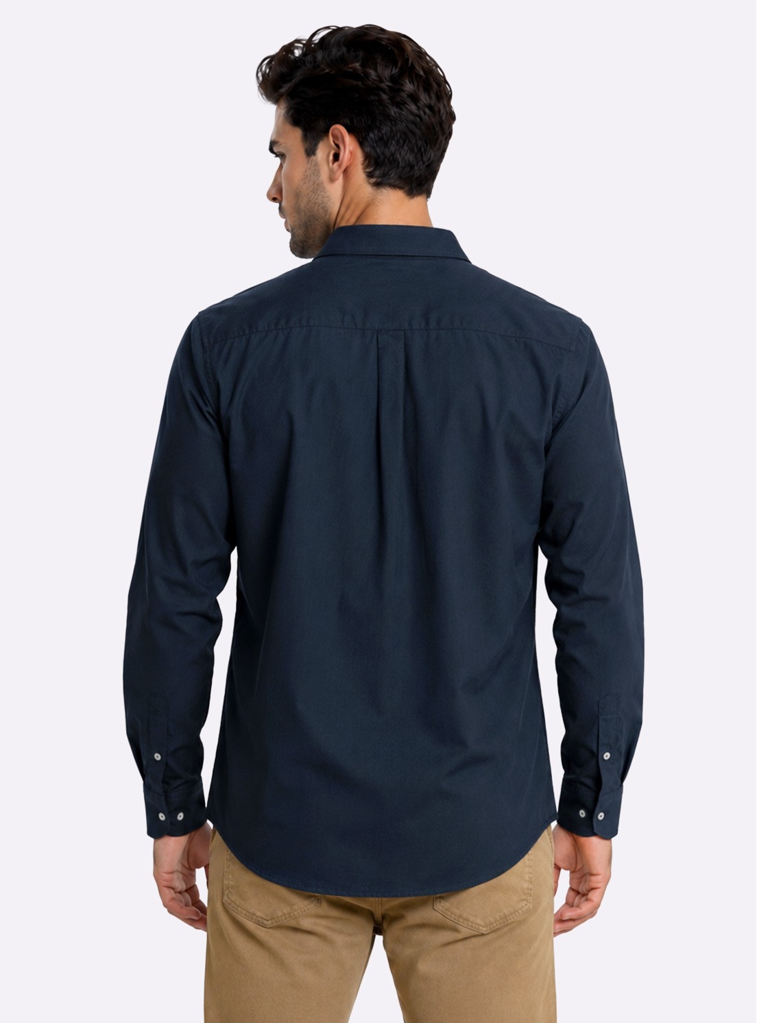 Camisa Lisa Regular Fit Azul Marino Piero Butti Camisa Lisa Regular Fit Azul Marino Piero Butti
