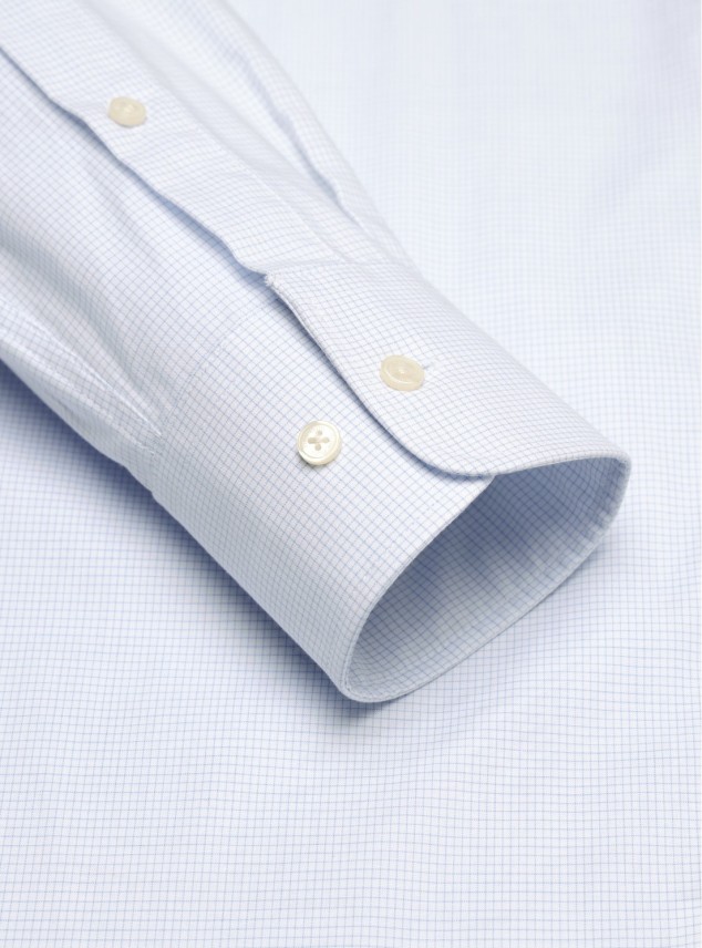 Camisa A Cuadros Regular Fit Celeste Piero Butti Camisa A Cuadros Regular Fit Celeste Piero Butti