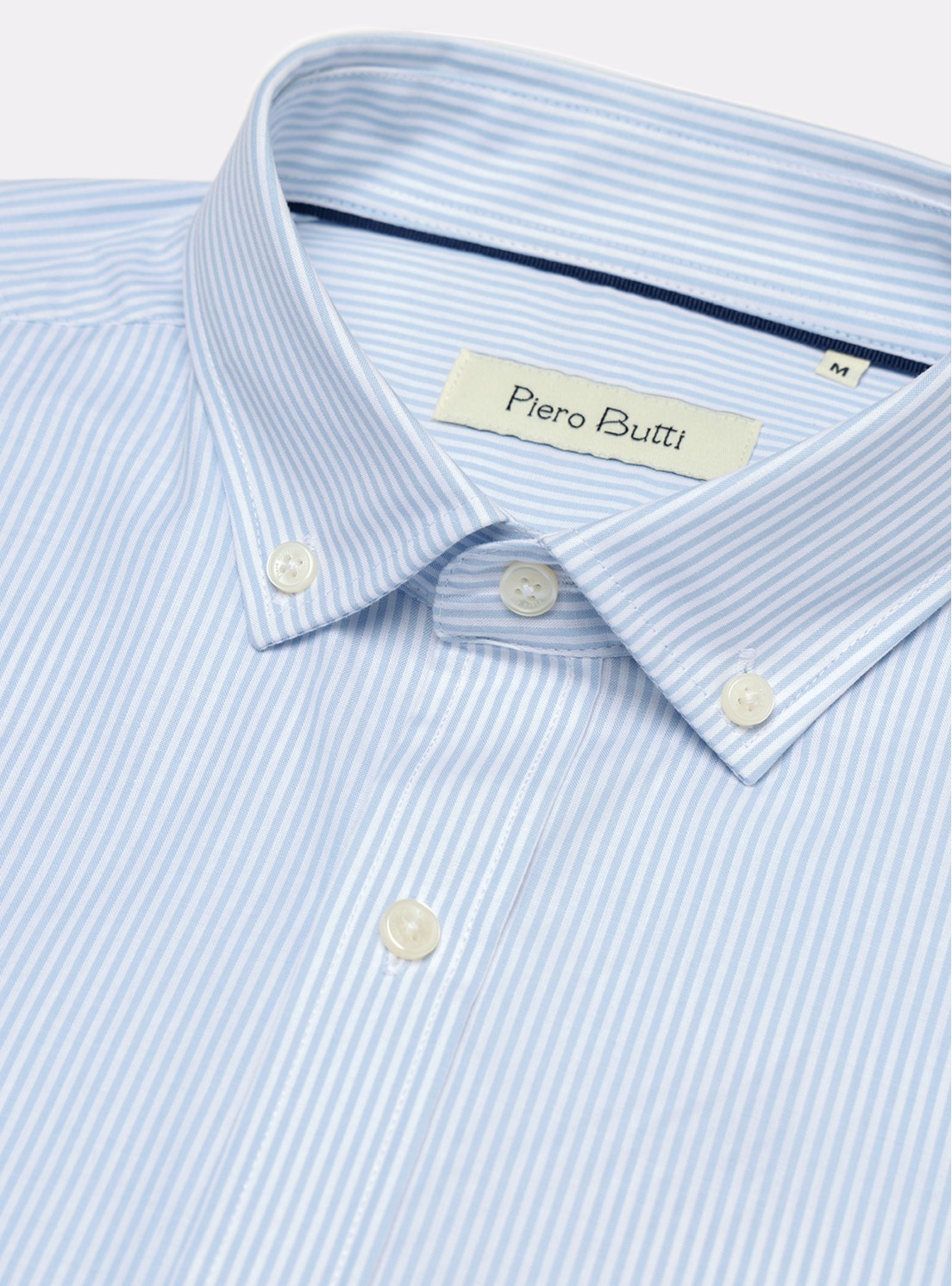 Camisa A Rayas Regular Fit Celeste Piero Butti Camisa A Rayas Regular Fit Celeste Piero Butti