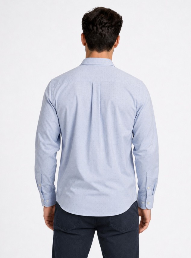 Camisa Fantasía Regular Fit Celeste Piero Butti Camisa Fantasía Regular Fit Celeste Piero Butti