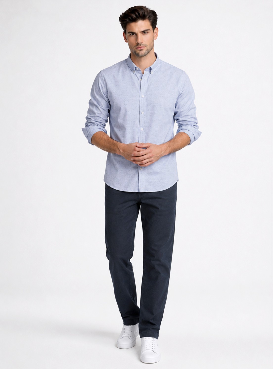 Camisa Fantasía Regular Fit Celeste Piero Butti Camisa Fantasía Regular Fit Celeste Piero Butti