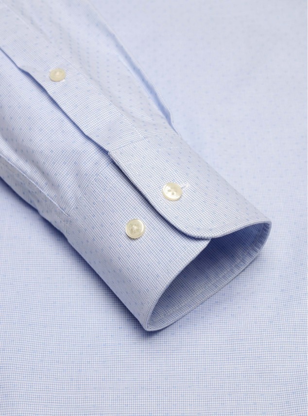 Camisa Fantasía Regular Fit Celeste Piero Butti Camisa Fantasía Regular Fit Celeste Piero Butti