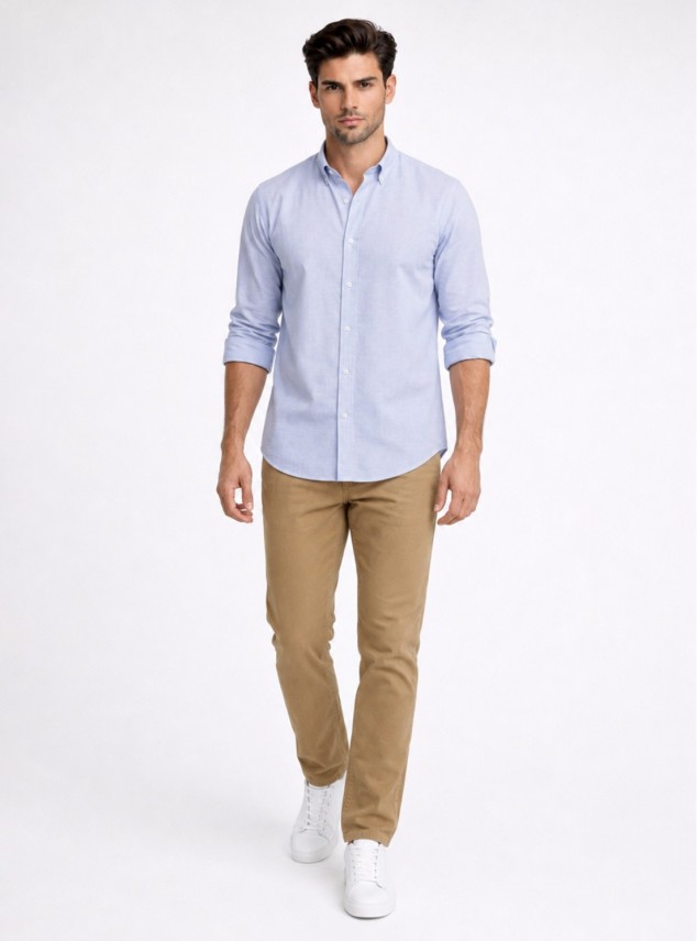 Camisa Fantasía Regular Fit Azul Piero Butti Camisa Fantasía Regular Fit Azul Piero Butti